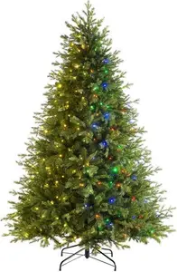 Lighted Artificial Fir Christmas Tree The Seasonal Aisle Size: 5ft H