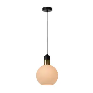 Lucide Julius Vintage Pendant Light 20cm - 1xE27 - Opal