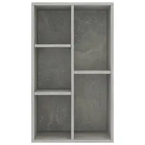 Berkfield Book Cabinet/Sideboard Concrete Grey 50x25x80 cm Engineered Wood