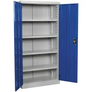 1800mm Double Door Industrial Storage Cabinet with 4 Adjustable Shelves