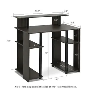 Furinno JAYA Simple Design Computer Writing Desk, Walnut