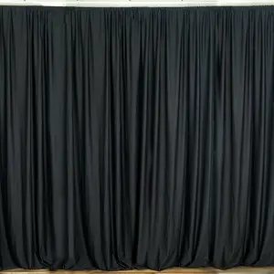 4x4 M Ice Silk Backdrop Curtain Photography Scenery for Christmas Events Decor, Black