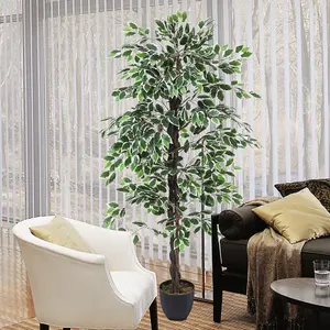 180cm H Garden Decoration Artificial Green  Ficus with Pot