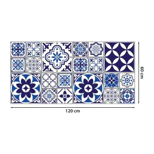 Spanish & Moroccan Blue Tiles Self-adhesive kitchen bathroom home floor stickers