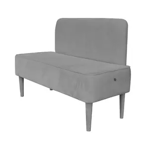 Pastel Upholstered Bench Grey