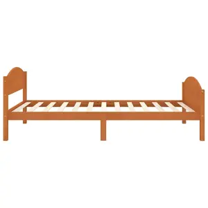 Berkfield Bed Frame Honey Brown Solid Pine Wood 100x200 cm