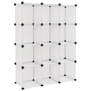 Storage Cube Organiser with 12 Cubes Transparent PP