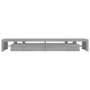 Berkfield TV Cabinet with LED Lights Grey Sonoma 290x36.5x40 cm