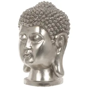 Figurine BUDDHA Polyresin Modern Glam Silver