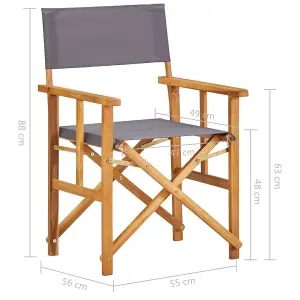 vidaXL Director's Chairs 2 pcs Solid Acacia Wood