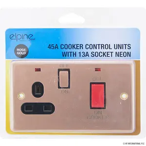 New Rose Gold Cooker Control Switch Kitchen With Fixing Screws Electric Home