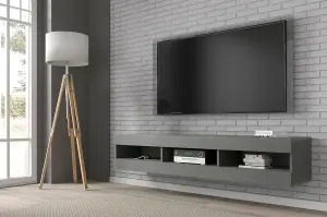 Modern Mantra TV Cabinet in Grey W1600mm x H320mm x D350mm