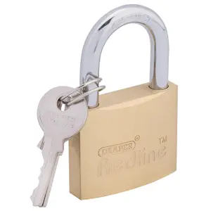 Draper Redline Brass Cylinder Padlock, 40mm 68022