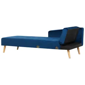 Corner Sofa VADSO Navy Blue Velvet Right Hand