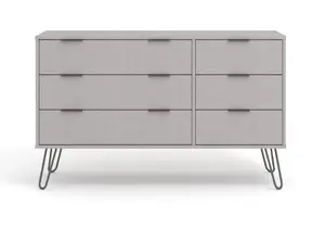 Core Products Augusta Industrial Grey 3+3 Drawer Wide Chest