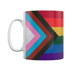 Grindstore Progress Pride Mug White/Multicoloured (One Size)