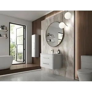 Solar 800mm Wall Hung Single Vanity Pure White