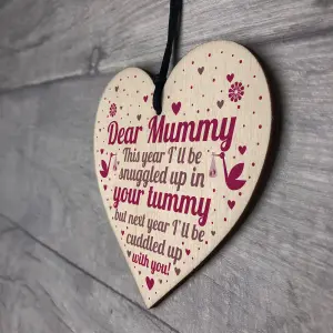 Red Ocean Mummy To Be Decorations Baby Shower Gifts For Mum Friend Gift Wooden Heart From Bump Gifts