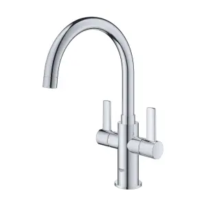 Grohe Start Chrome-plated Kitchen Twin lever Tap