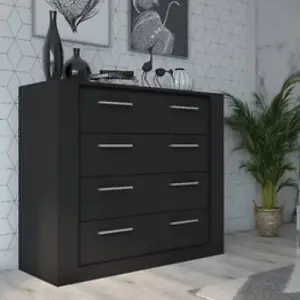 Elegant Black Chest of Drawers for Stylish Storage