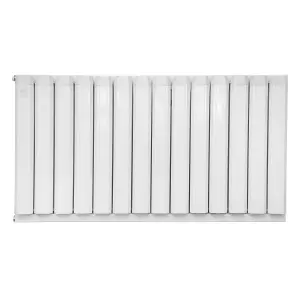 Aluminum Radiator Compatible with Heat pump. Model "Onyx" White. 1000 .500mm.Btu/hr:5357