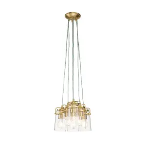 Elstead Kichler Brinley Cluster Pendant Ceiling Light Brushed Brass