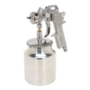 Sealey General-Purpose Suction Feed Spray Gun 1.5mm Set-Up - Silver SSG2