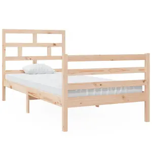 Berkfield Bed Frame Solid Wood Pine 90x200 cm