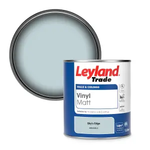 Leyland Trade Vinyl Matt Walls & Ceilings Emulsion Paint Sky's Edge (PPG1035-2) 1L