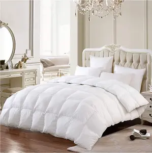 Goose Feather & Down Duvets 100% Cotton Fabric Anti Dust Mite & Down Proof Quilt Luxury Anti allergen Box Stitch Quilt