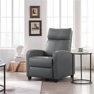 Faux Leather Recliner Yaheetech Upholstery Colour: Grey