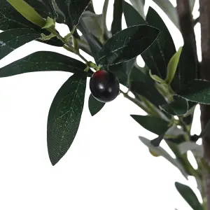 210cm H Artificial Olive Tree Decorative Plant in Planter Suitable for Office Living Room