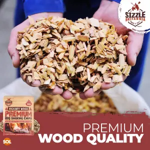 Hickory Wood Chips for Smoking Food 150g , Smoking Wood Chips,  Hickory Wood Chunks,  Smoker Pellets for Grilling ,  BBQ Wood Chip