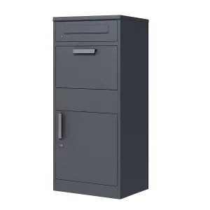 Phoenix PB1121AAK Secure Parcel Delivery Box, Outdoor Parcel Box with Key Lock, Safe Package Storage Solution