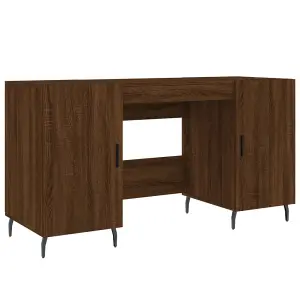 Berkfield Desk Brown Oak 140x50x75 cm Engineered Wood