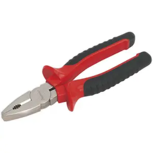 190mm Combination Pliers - Drop Forged Steel - 35mm Jaw Capacity - Comfort Grip