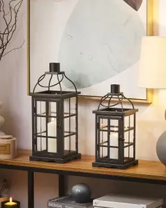 Beliani Traditional Lantern CLARA Metal Black