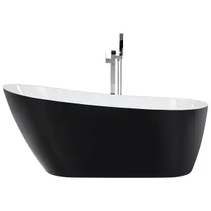 Freestanding Bath 1700 x 780 mm Black SOLARTE