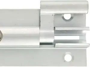 38mm Barrel Bolt Straight/Necked - Satin Chrome Finish (Necked, 38mm x 150mm)