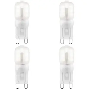 4 PACK Frosted PC G9 2W SMD LED Light Bulb - Non-dimmable Cool White - 200lm 4000k