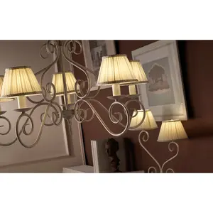 Luminosa Vivienne 5 Light Multi Arm Chandelier With Shades, White