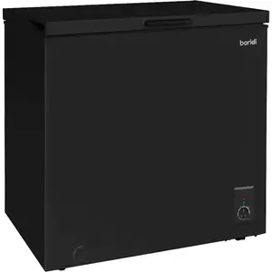 Spacious 142L Black Freestanding Chest Freezer with Refrigeration Mode