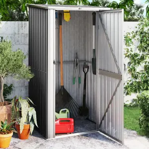 Berkfield Garden Shed Anthracite 118.5x97x209.5 cm Galvanised Steel