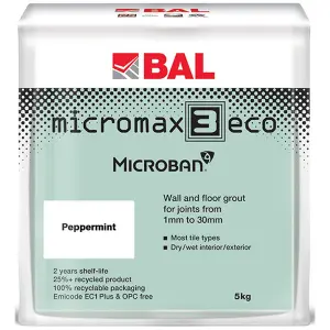 BAL Micromax3 ECO Antimicrobial Wall & Floor Peppermint Grout, 5kg