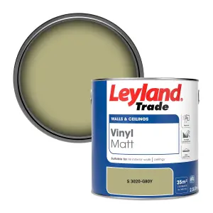 Leyland Trade Vinyl Matt Walls & Ceilings Emulsion Paint (S 3020-G80Y) 2.5L