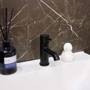 Flode Kumla Mono Basin Mixer Tap - Matt Black