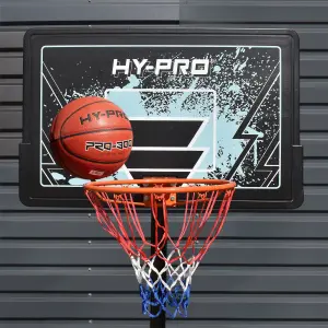 Hy-Pro Adjustable Basketball Stand - 1.35m - 3.05m, With Wheels, Portable, Backboard, Basketball Hoop, For Adults & Kids, Great