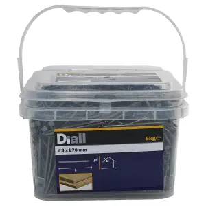 Diall Round wire nail (L)70mm (Dia)3mm 5kg