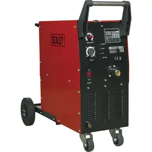 250A Gas / No-Gas MIG Welder with Euro Torch - 3m Earth Cable - 230V Supply