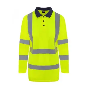 PRO RTX High Visibility Mens Long Sleeve Polo Shirt